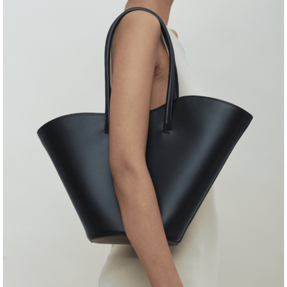 TALL TULIP TOTE BLACK